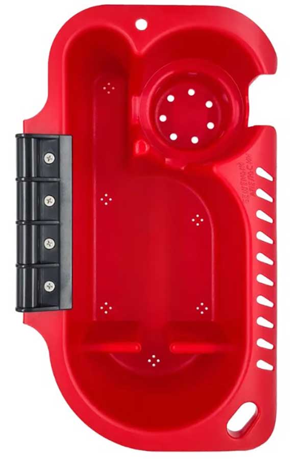 Органайзер для лодки ПВХ на ликтрос, красный с черным креплением