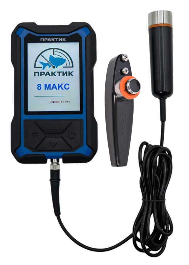 Эхолот Практик 8 Макс DUO, двухлучевой, IPS-дисплей, диагональ 3,5" (проводной и структурный)
