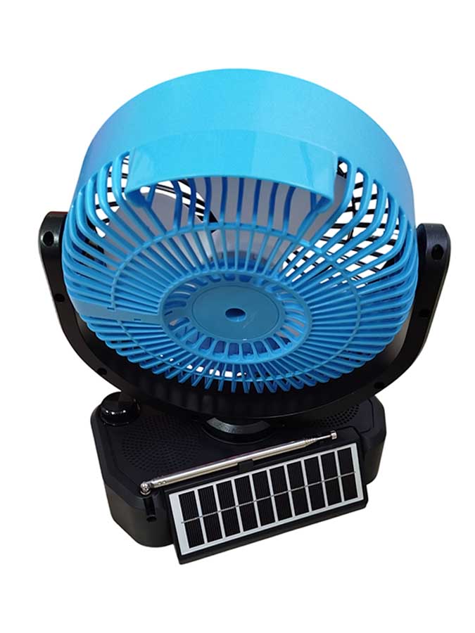 Многофункциональная радиоколонка FP-355-S с солнечной панелью, вентилятором, FM/USB/TF/BT и LED-подсветкой