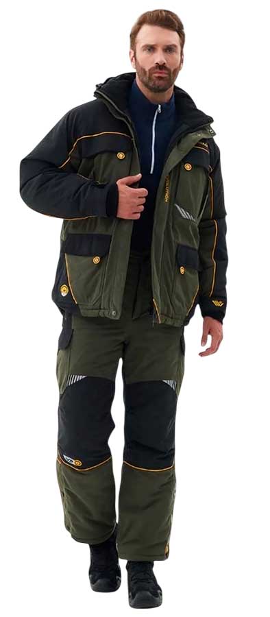 Костюм зимний Хантсмен Канада V2 -35°С, хаки/черный (ткань Исландия)