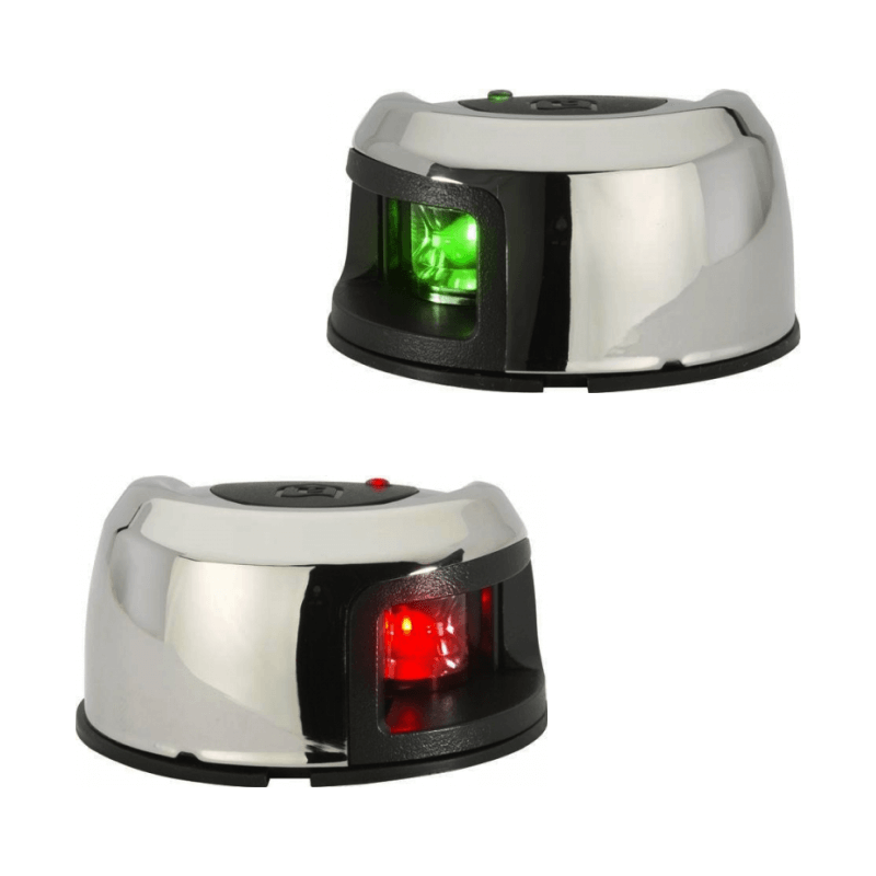 Огни ходовые комплект (зеленый, красный) LED, нерж. сталь