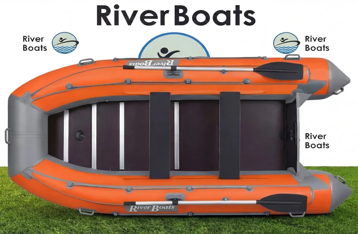 Надувная лодка ПВХ RiverBoats RB 430 (фальшборт, слань)