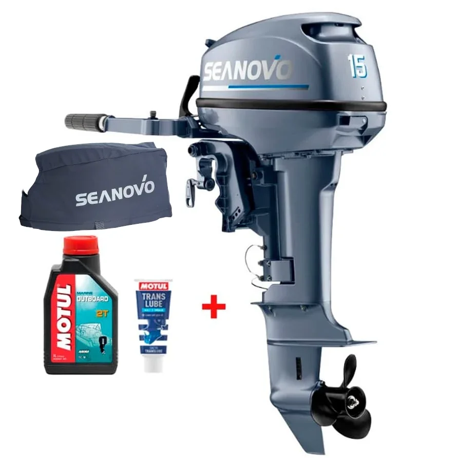 Лодочный мотор 2T Seanovo SN 15 FHS + ЧЕХОЛ!!!