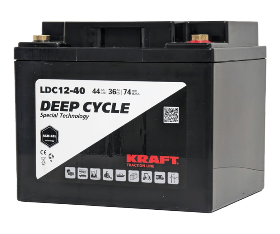 Аккумуляторная батарея Kraft 12V, 44Ah