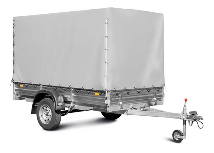 Тент с каркасом 271415 (высокий, H=1500/1700 мм) для бортовых прицепов МЗСА 817705 / 817733