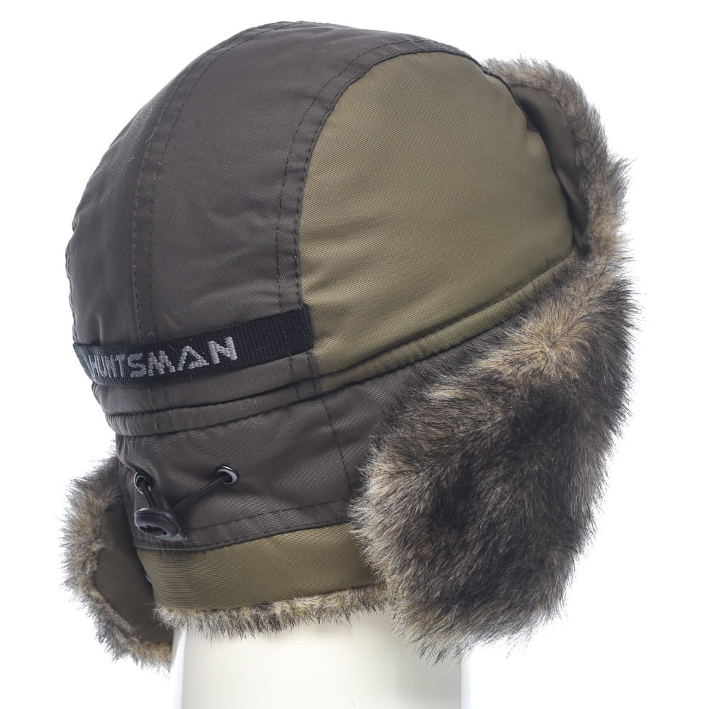 Шапка-ушанка зимняя с маской Huntsman Yukon Ice, ткань Breathable, хаки