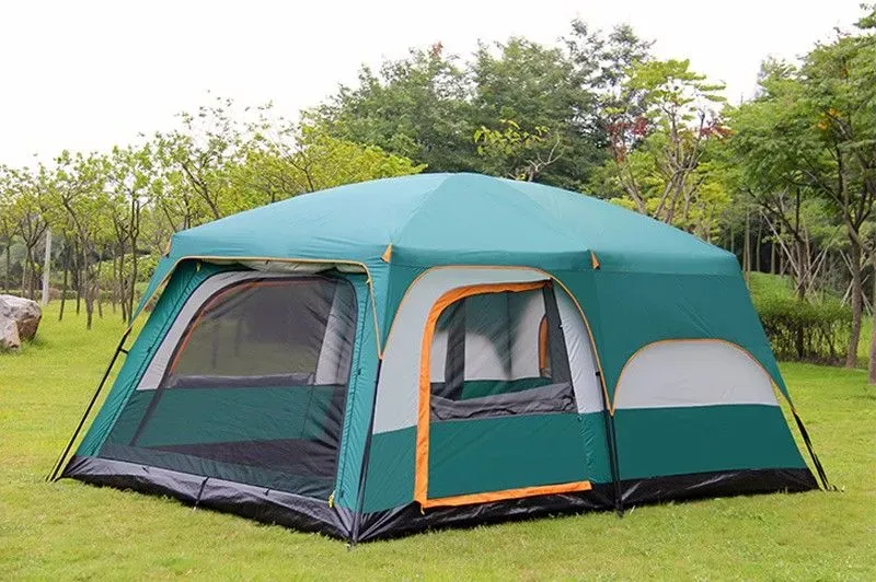 Палатка шатер с тамбуром Coolwalk CW 096-12, 420х305х210 см. (зеленый)