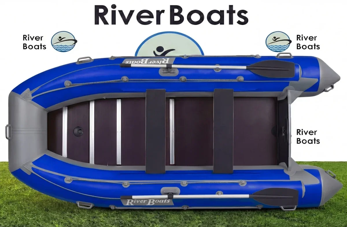 Надувная лодка ПВХ RiverBoats RB 430 (фальшборт, слань)