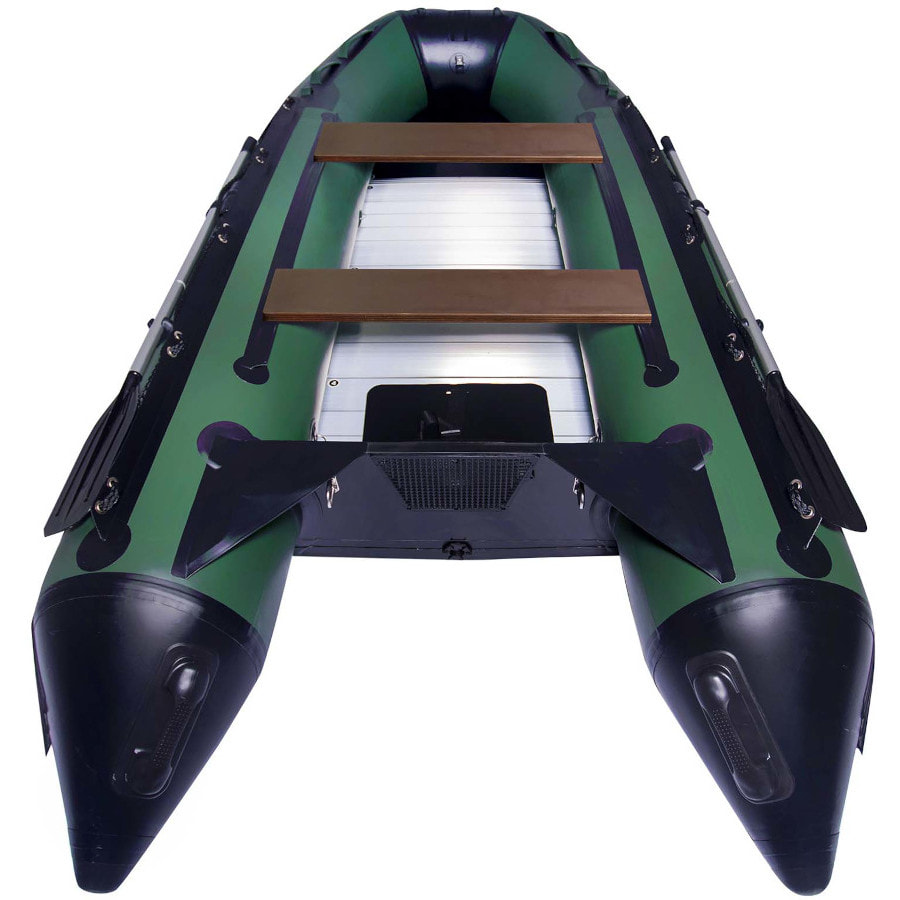 Надувная лодка ПВХ СМарин SDP Max 380, зеленый/черный