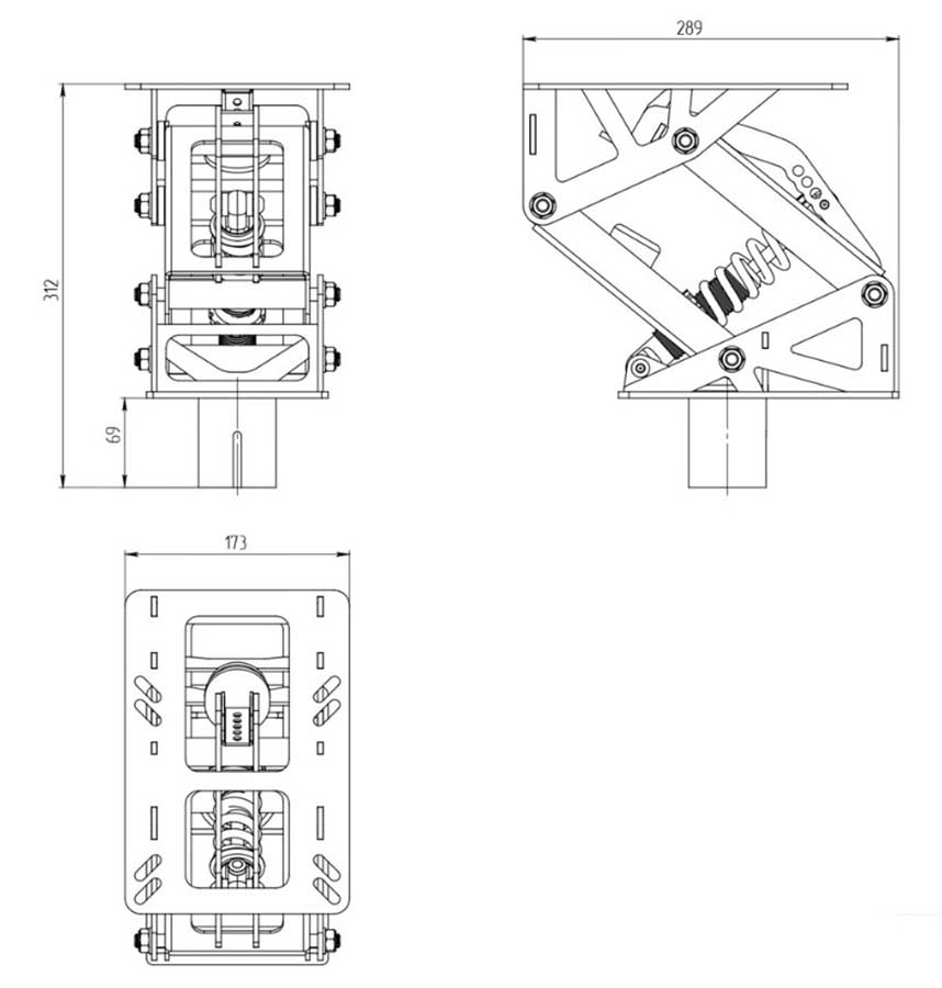 Амортизационная стойка Практик Storm Q, быстросьем, гидр аммортизатор