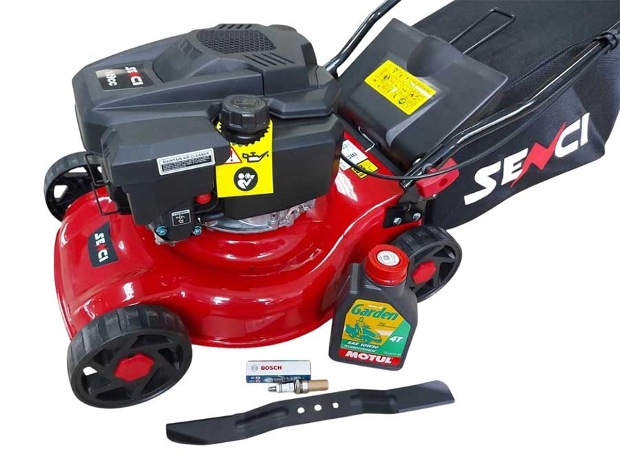 Газонокосилка бензиновая Senci LMA17P02, 2.3 кВт, ширина скашивания 41 см, травосборник 45 л