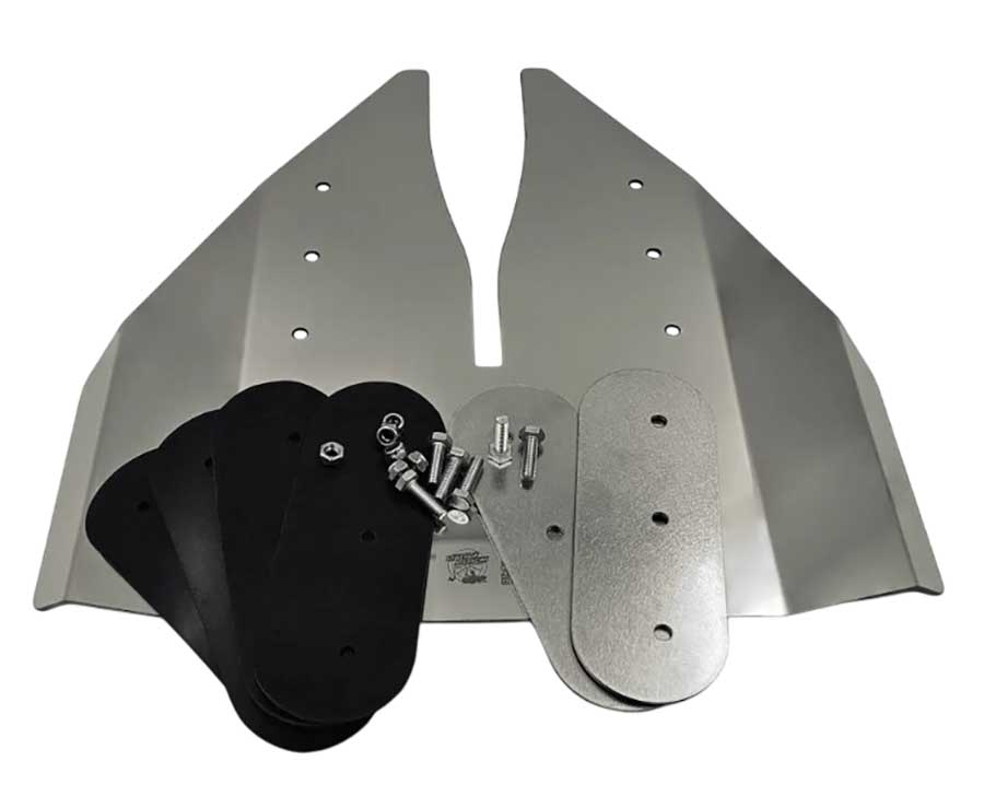 Гидрокрыло с крепежом для ПЛМ Suzuki 9,9/20 л.с., нержавеющая сталь (1.5 мм)