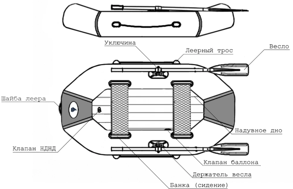 Надувная лодка ПВХ Big Boat ТА250НД