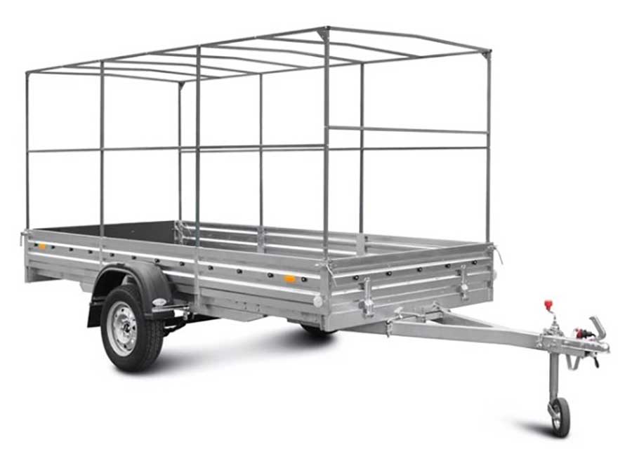 Тент с каркасом 301415 (высокий, H=1500 мм) для бортовых прицепов МЗСА 817711.022 / 025