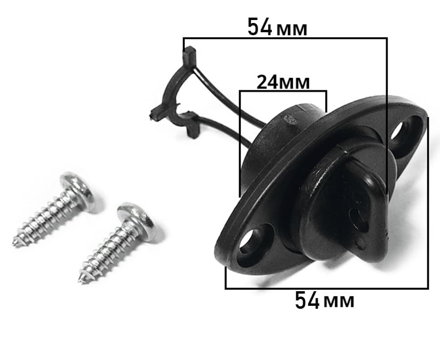 Заглушка дренажная с пробкой 24 мм (черный пластик)