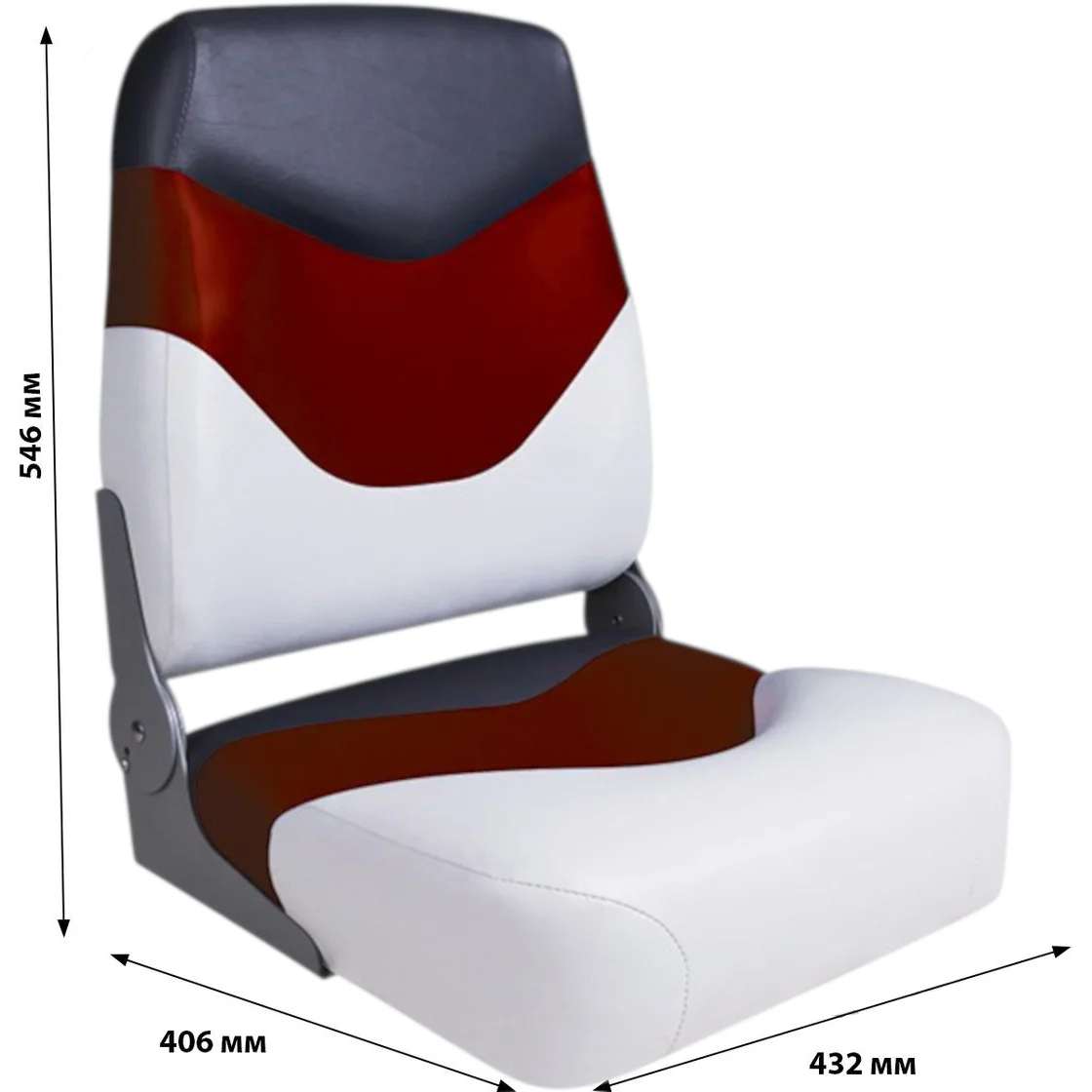 Кресло для катера (лодки) мягкое складное Premium High Back Boat Seat, арт. 75128WRC