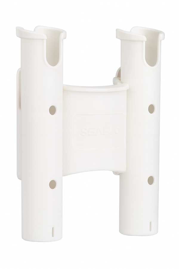 Держатель удилищ SeaFlo, два стакана, белый пластик, 245×210 мм
