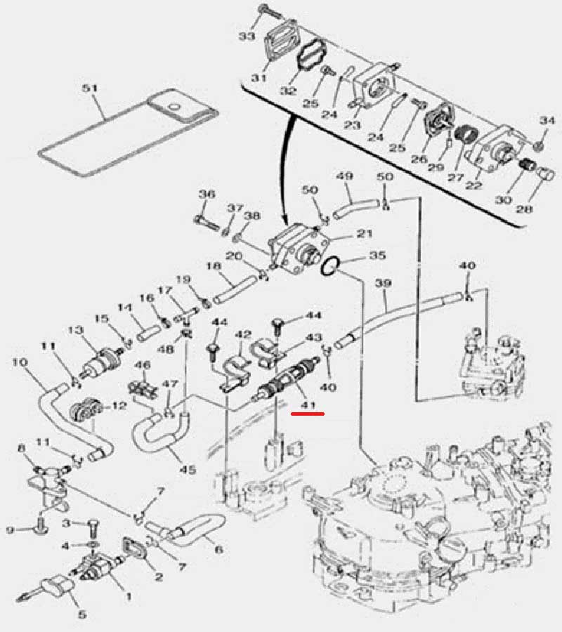 Топливная груша для Sea-Pro F5 (F6-09041), под шланг Ø 8 мм