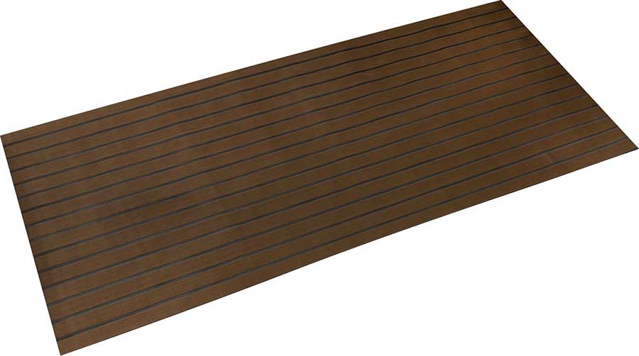 Палубное покрытие EVA, 2400х900х6 мм, самоклеющееся, темно-коричневое, тип "A", упаковка 2 листа