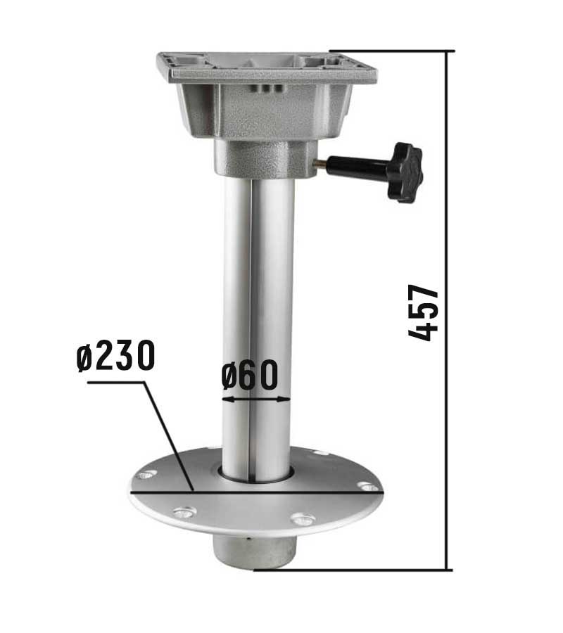 Стойка врезная под сиденье Marine Rocket, 45.7 см. (d-60 мм.)