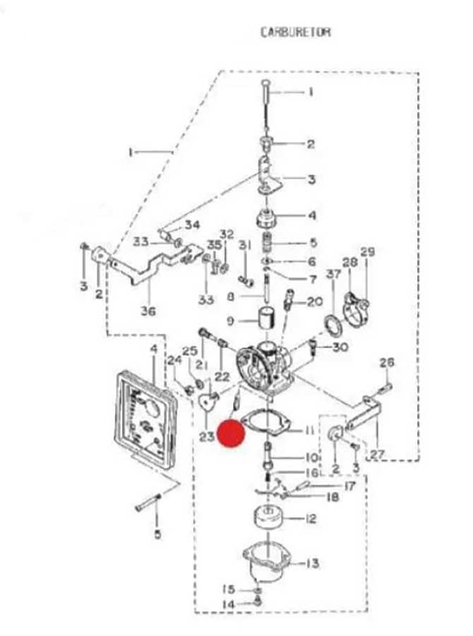 Игла карбюратора Tohatsu/Nissan/Mercury 2.5 / 3.5 л.с.