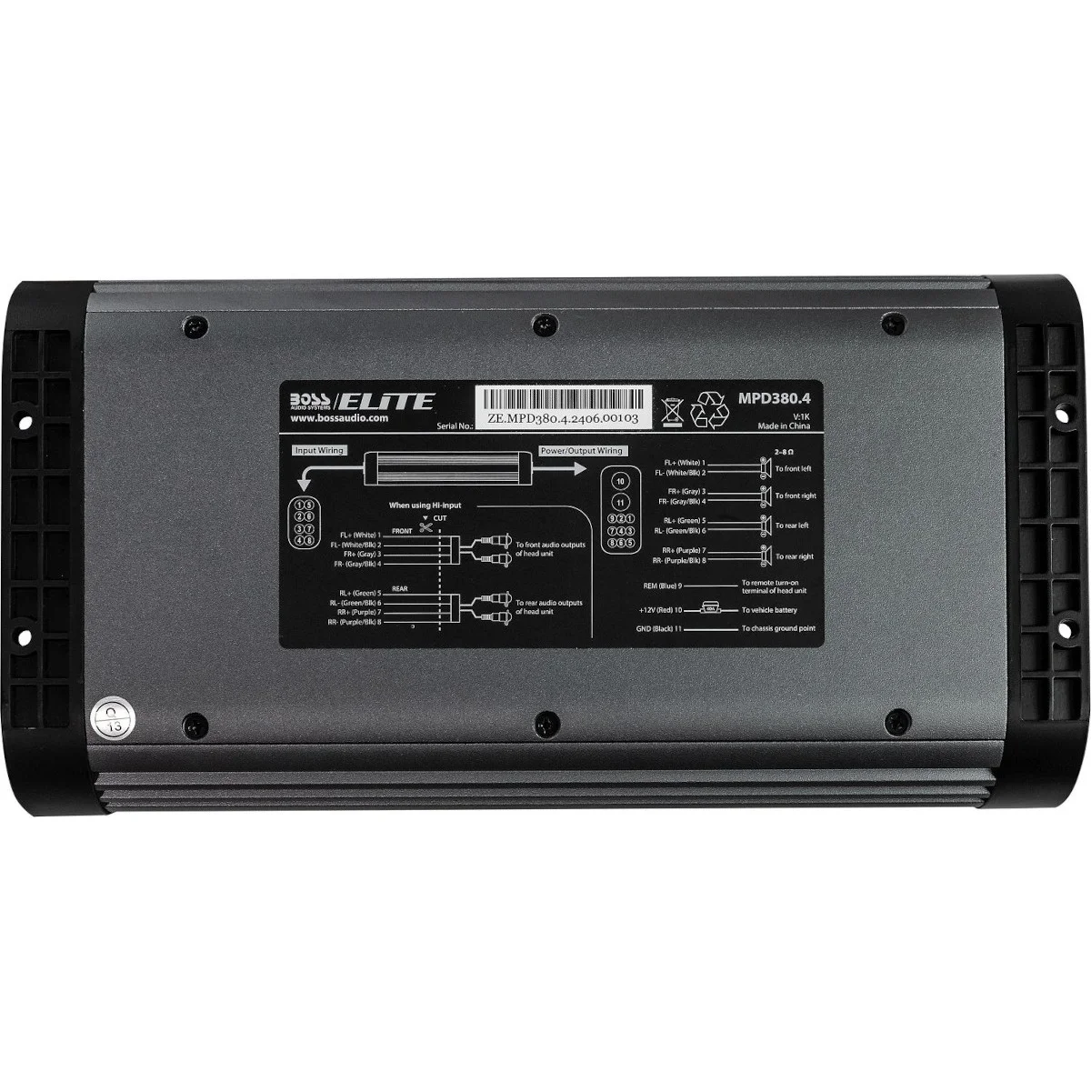 Усилитель Boss Audio MPD380.4, 380 Вт, 4 канала