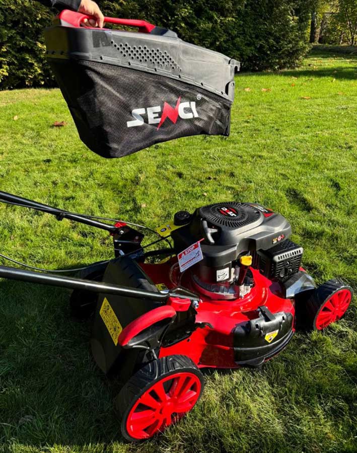 Газонокосилка бензиновая самоходная Senci LMA20S04, 3.5 кВт, ширина скашивания 51 см, травосборник 65 л
