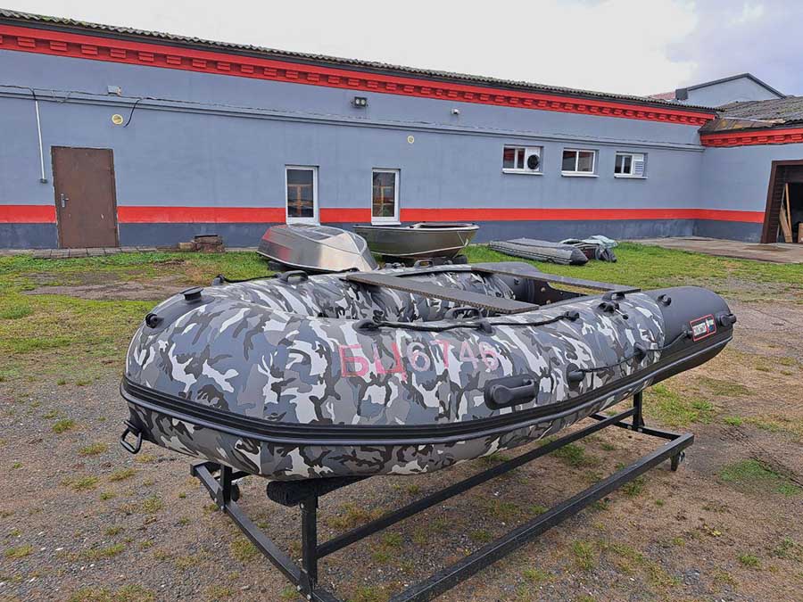 Надувная лодка ПВХ Хантер 350 ПРО (камуфляж), Б/У 2023