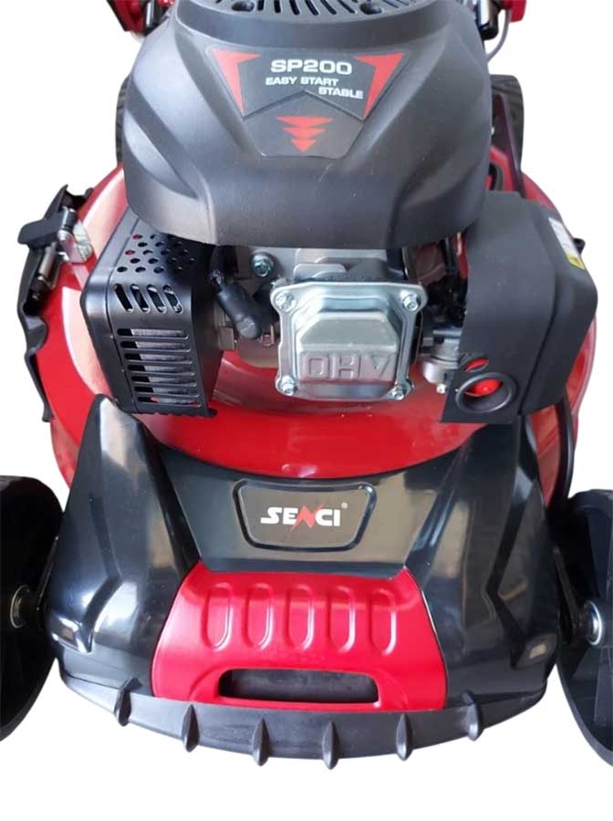 Газонокосилка бензиновая самоходная Senci LMA22S04, 3.5 кВт, ширина скашивания 55 см, травосборник 65 л