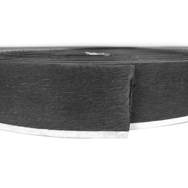 Палубное покрытие ПВХ 50x5 мм., черный, белая полоса