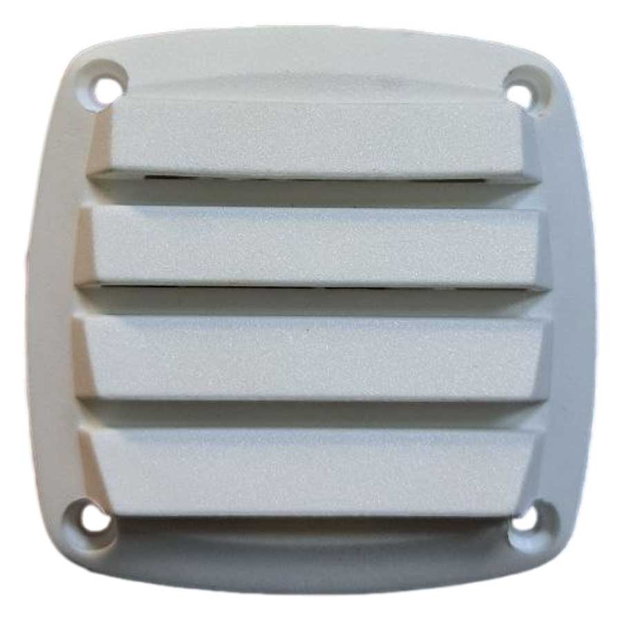 Решетка воздухозаборника 86x86 мм. с патрубком, белая