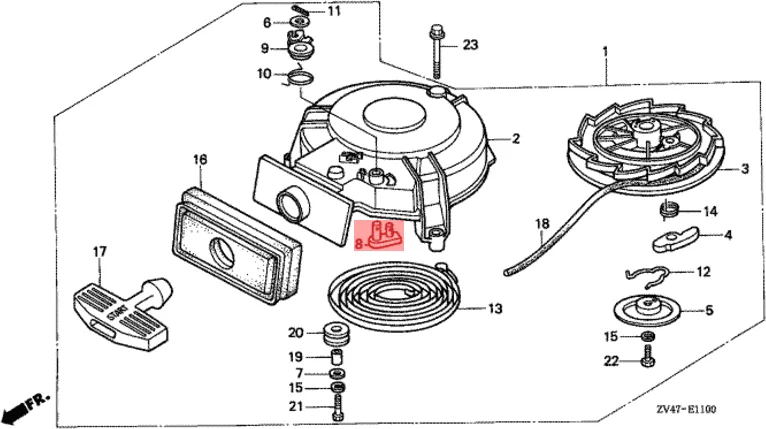 Стопор стартера Honda BF8-20 (28435-ZV4-003)
