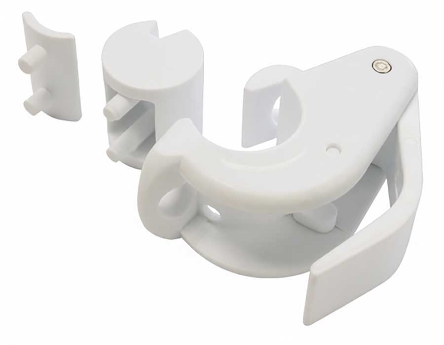 Зажим для крепления кранца Osculati на релинг/леер, белый пластик (шт.)
