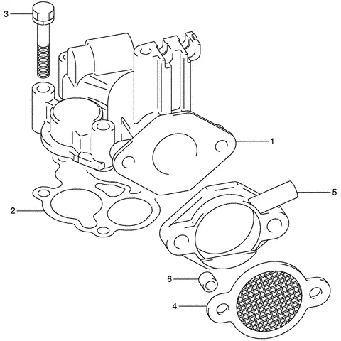 Впускной (всасывающий) коллектор Suzuki DF5
