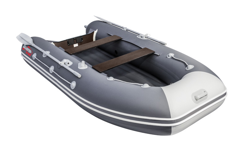 Надувная лодка ПВХ Таймень LX 3200 НДНД графит/светло-серый (надувное дно)