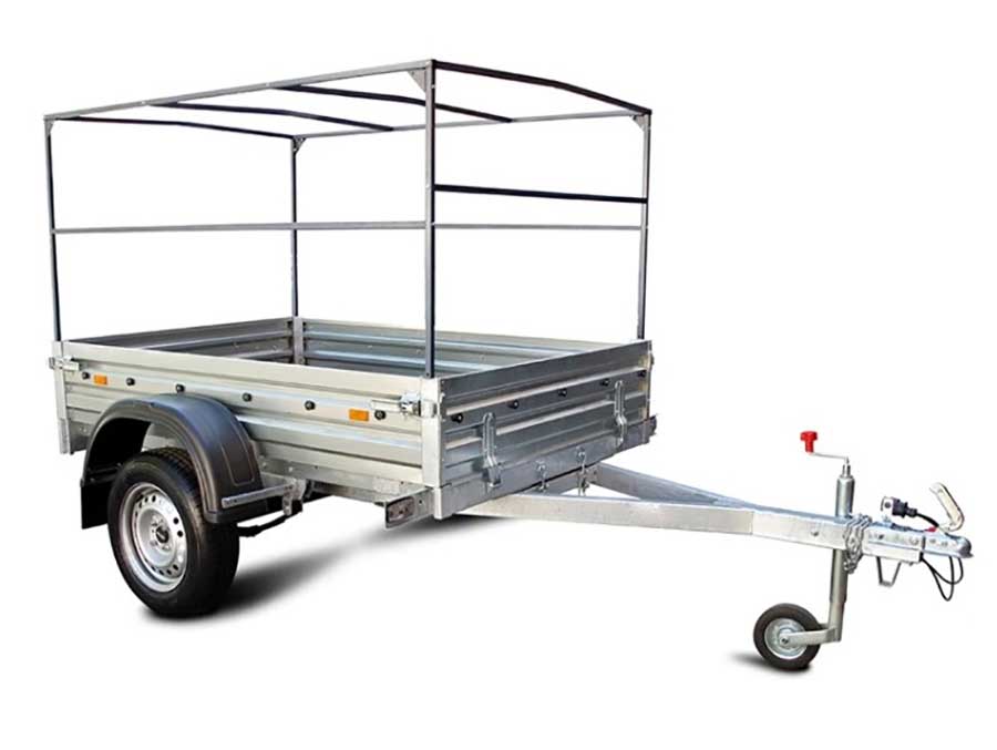 Тент с каркасом 191211 (средний, H=1100/1300 мм) для бортовых прицепов МЗСА 817710.022 / 024 / 026 