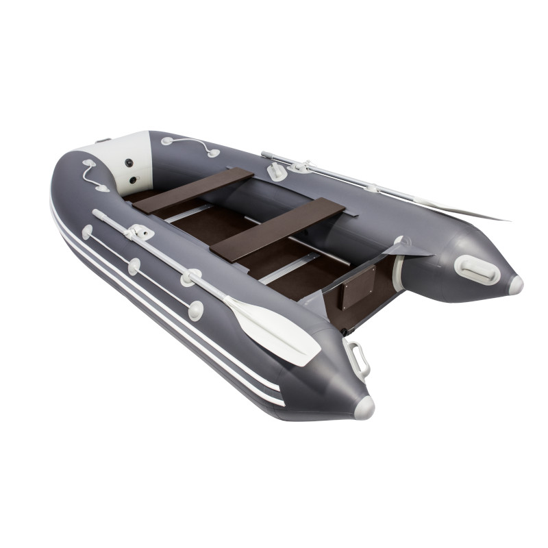 Надувная лодка ПВХ Таймень LX 3200 СК графит/светло-серый (фанерный пайол)