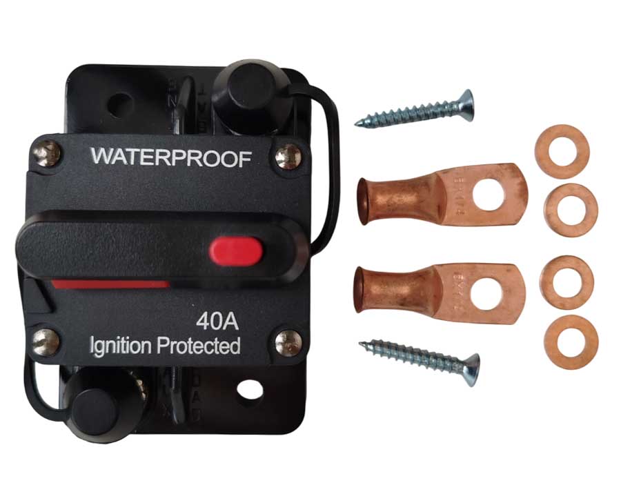 Автоматический предохранитель 40 А, IP67, с кнопкой сброса