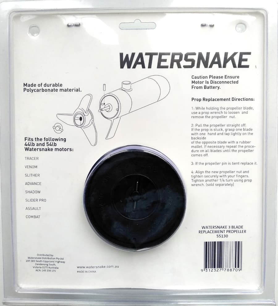 3-лопастной винт WaterSnake для электромоторов 44-54 LBS