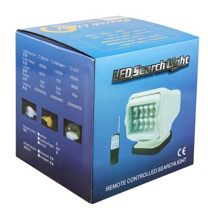 Прожектор светодиодный LT-YK01W с ДУ, 50 Вт, 3500 лм, 9-32 В, белый