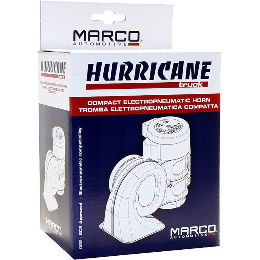 Сигнал звуковой электропневматический Marco Hurricane, 24 В, белый