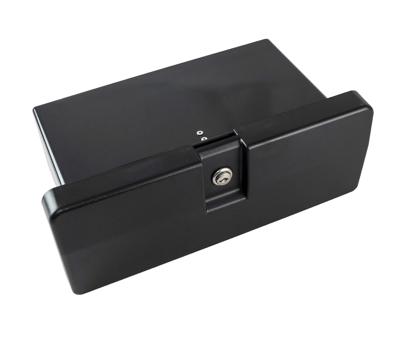 Ящик для мелочей врезной, с замком, 340х125х190 мм., черный