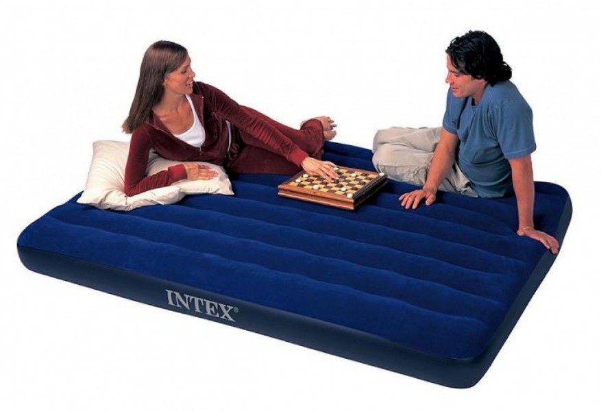 Надувной матрас-кровать Intex, 152x203x22 см.