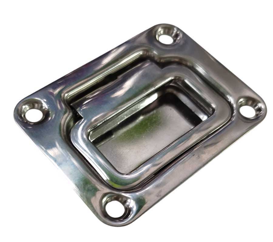 Ручка 76х57 мм., утапливаемая, нерж.