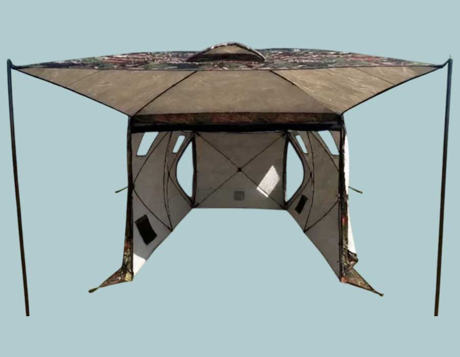 Палатка (баня) 3-х слойная для зимней рыбалки МирКемпинг 2023MC 4х2х1,7 м 