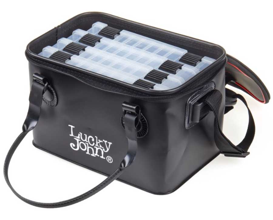 Сумка рыболовная Lucky John EVA 330×220×200 мм с коробками для приманок