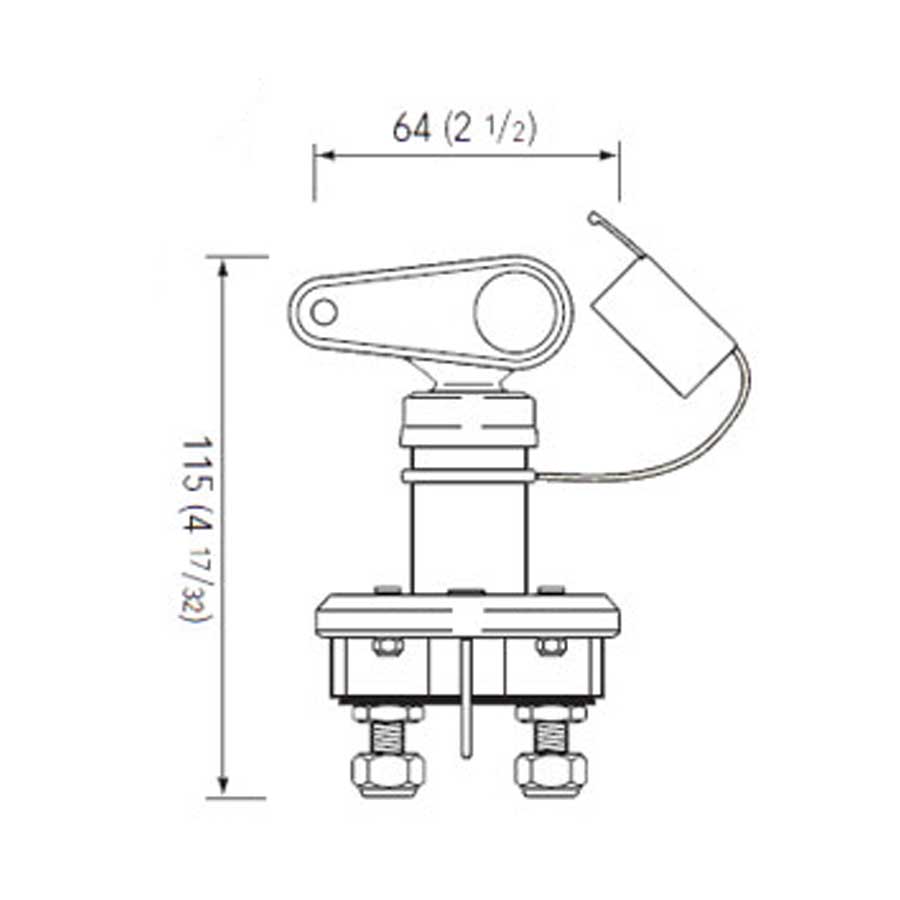 Выключатель массы Quick, номинал/пик 200/2000 А
