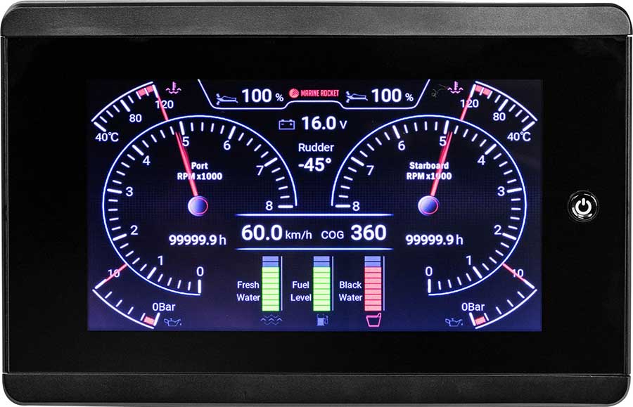 Морской многофункциональный дисплей MFD-70, TFT сенсорный экран 7"