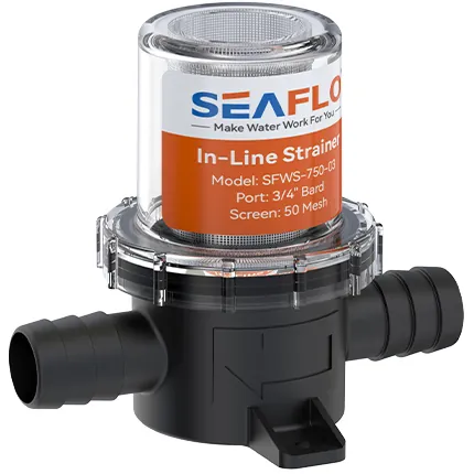 Фильтр грубой очистки SeaFlo 19 мм. (3/4"), черный корпус