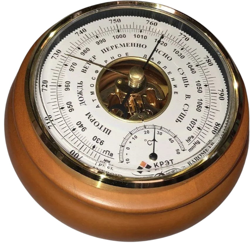 Барометр с термометром КРЭТ БТК СН 14, д. 175 мм.